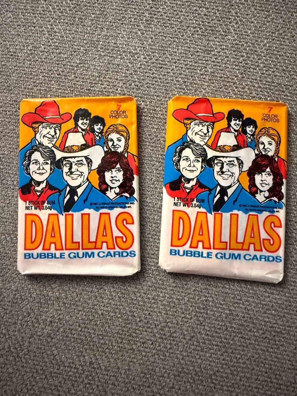 Russ Dallas Bubble Gum Cards Pack - White, Orange, Blue, Red